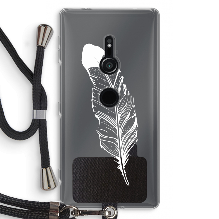 Pluim: Sony Xperia XZ2 Transparant Hoesje met koord