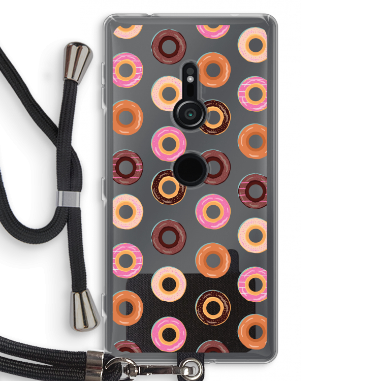 Donuts: Sony Xperia XZ2 Transparant Hoesje met koord