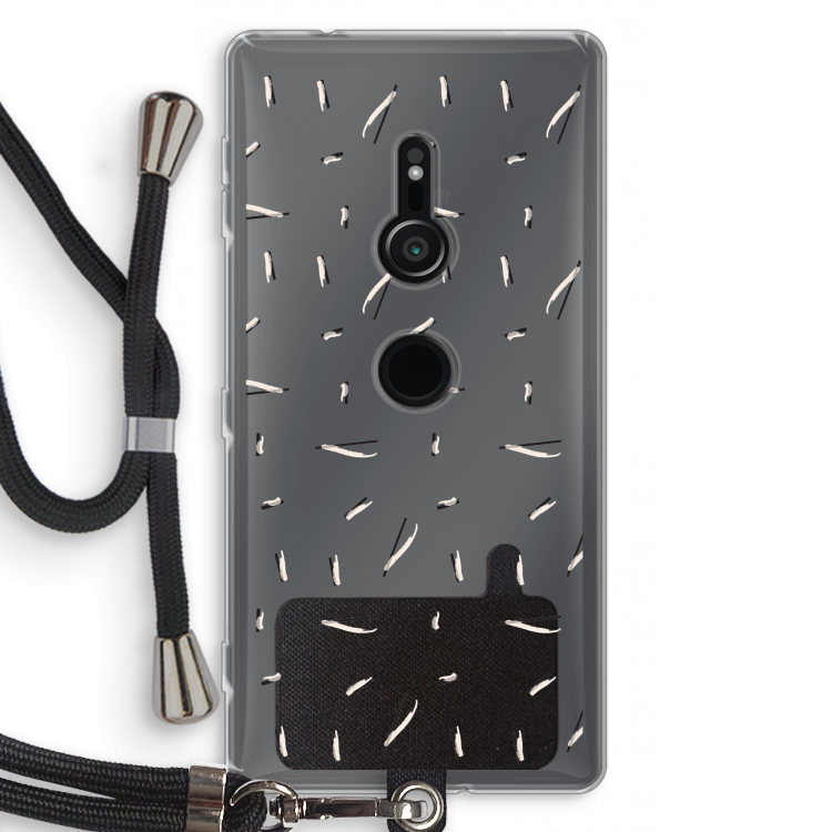 Hipster stripes: Sony Xperia XZ2 Transparant Hoesje met koord
