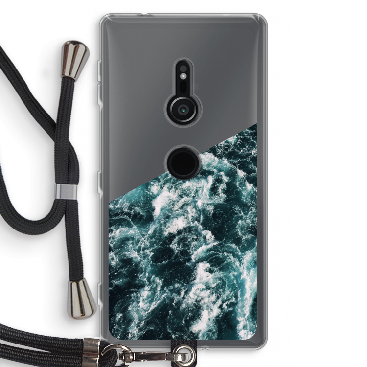 Zee golf: Sony Xperia XZ2 Transparant Hoesje met koord