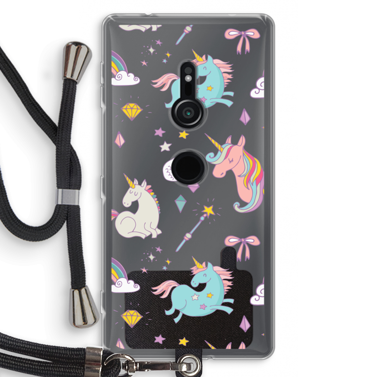 Fantasiewereld: Sony Xperia XZ2 Transparant Hoesje met koord
