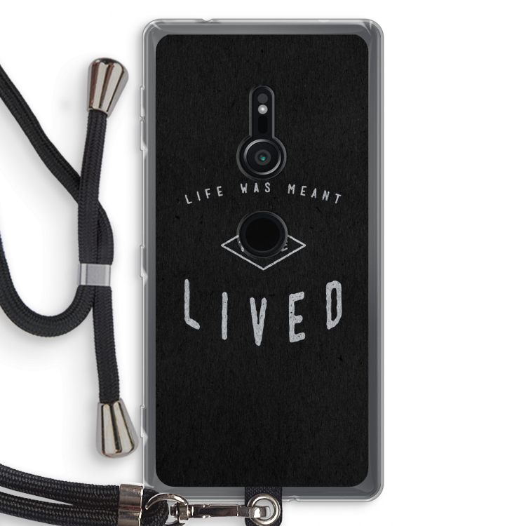To be lived: Sony Xperia XZ2 Transparant Hoesje met koord