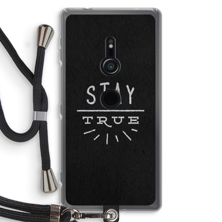 Stay true: Sony Xperia XZ2 Transparant Hoesje met koord