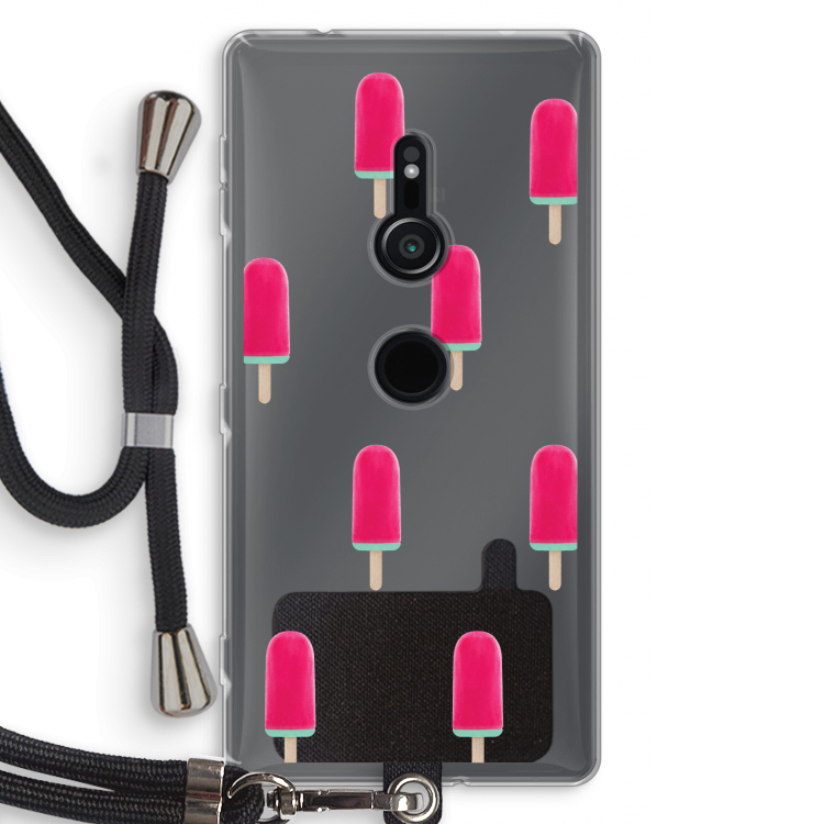 Waterijsje: Sony Xperia XZ2 Transparant Hoesje met koord