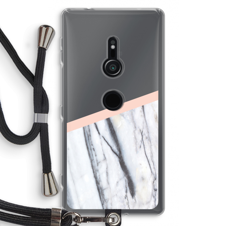 A touch of peach: Sony Xperia XZ2 Transparant Hoesje met koord