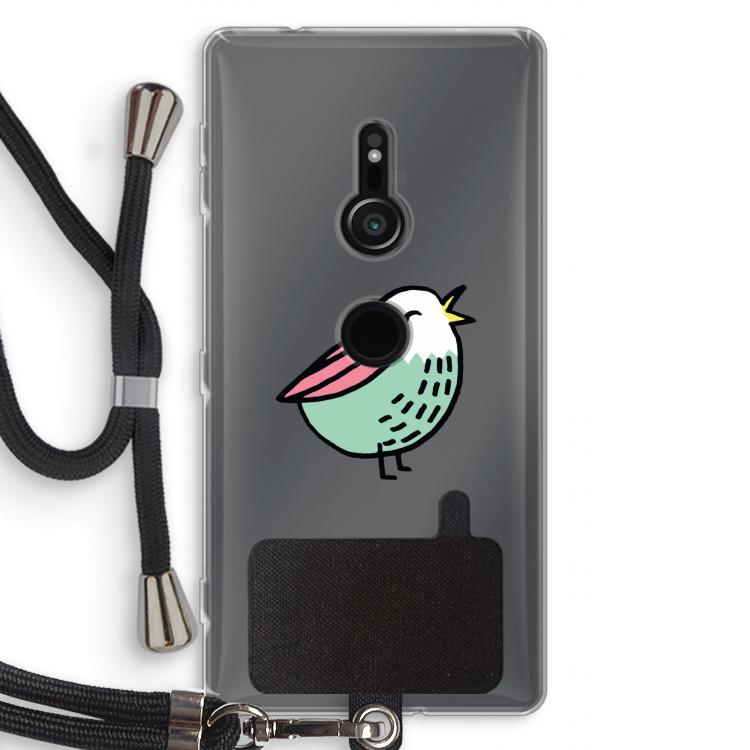 Birdy: Sony Xperia XZ2 Transparant Hoesje met koord