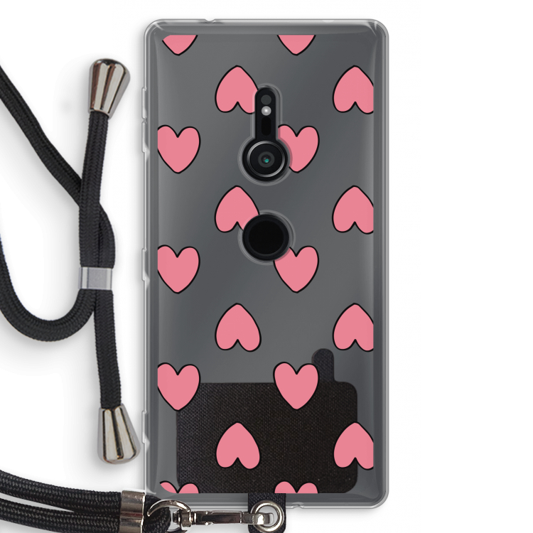 Ondersteboven verliefd: Sony Xperia XZ2 Transparant Hoesje met koord