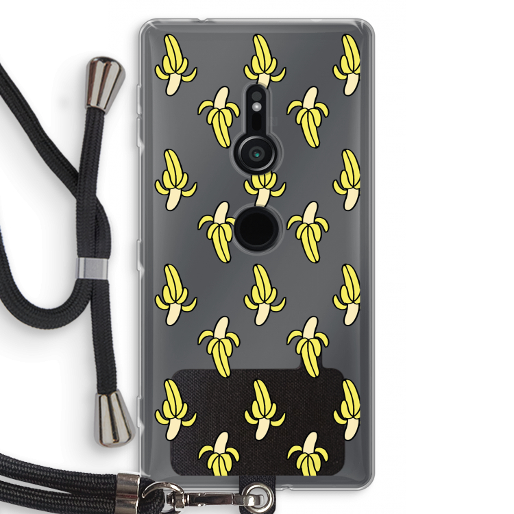 Bananas: Sony Xperia XZ2 Transparant Hoesje met koord