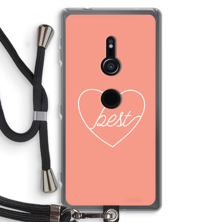 Best heart: Sony Xperia XZ2 Transparant Hoesje met koord