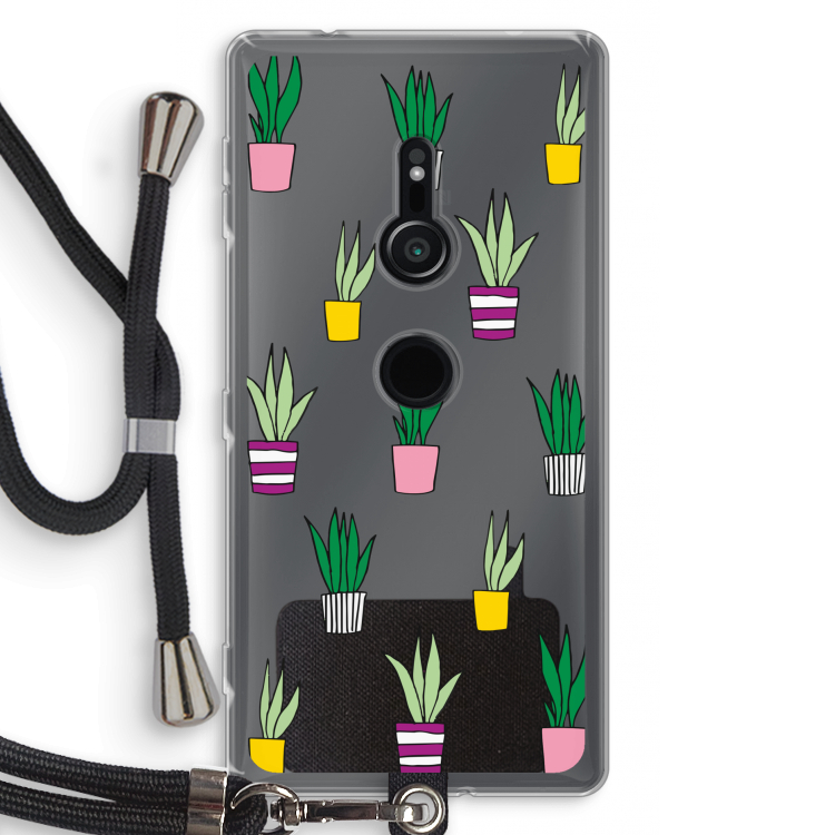 Sanseveria: Sony Xperia XZ2 Transparant Hoesje met koord