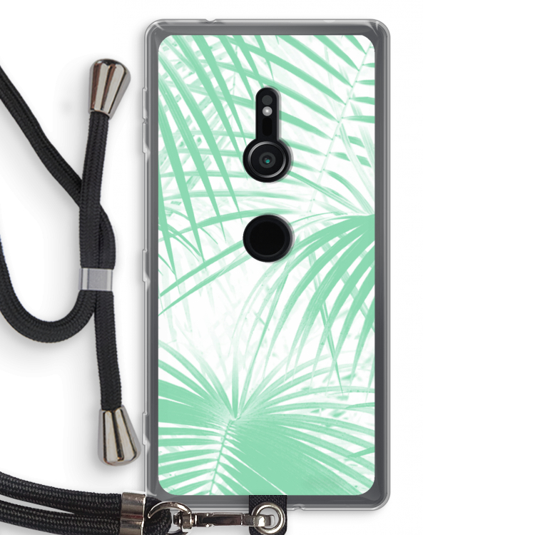 Palmbladeren: Sony Xperia XZ2 Transparant Hoesje met koord