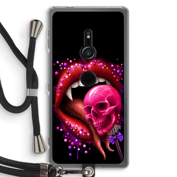 Dodelijk zoet: Sony Xperia XZ2 Transparant Hoesje met koord