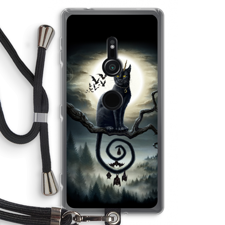 Moonlight Companions: Sony Xperia XZ2 Transparant Hoesje met koord