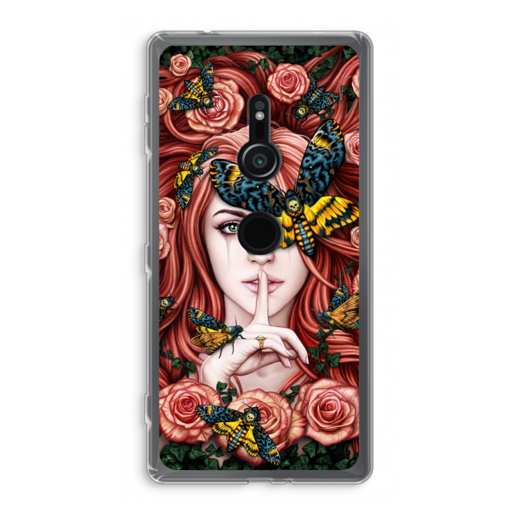 Lady Moth: Sony Xperia XZ2 Transparant Hoesje