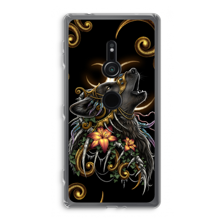 Huilende Wolf: Sony Xperia XZ2 Transparant Hoesje