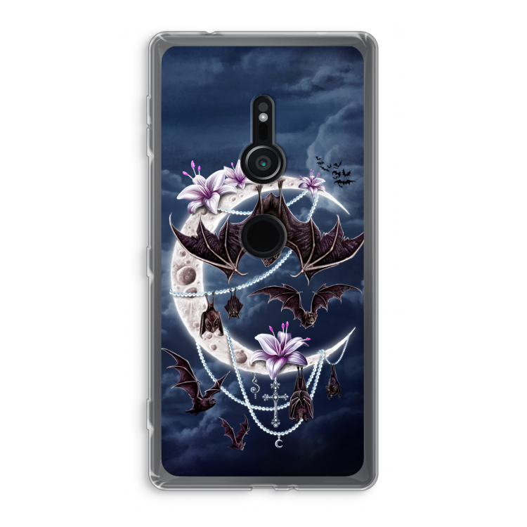 Vleermuizen Maan: Sony Xperia XZ2 Transparant Hoesje