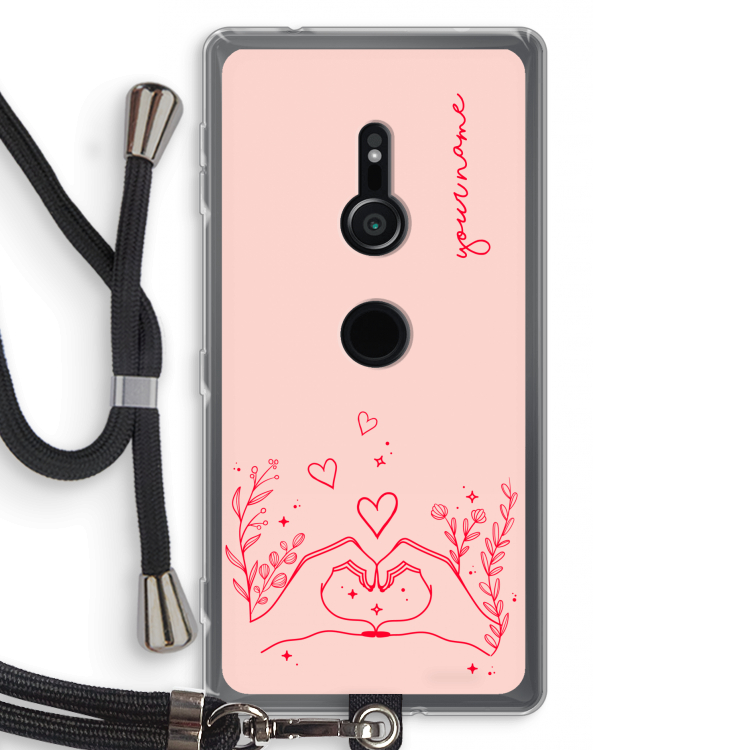 Love is in the air: Sony Xperia XZ2 Transparant Hoesje met koord