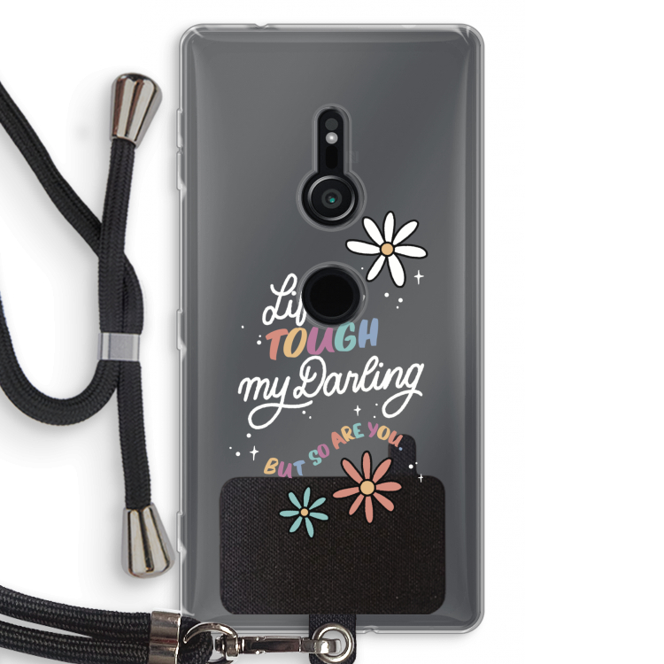 Tough Life: Sony Xperia XZ2 Transparant Hoesje met koord