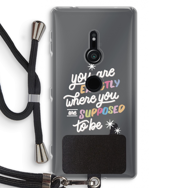 Right Place: Sony Xperia XZ2 Transparant Hoesje met koord