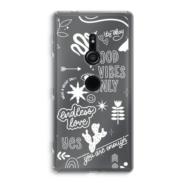 Good vibes: Sony Xperia XZ2 Transparant Hoesje