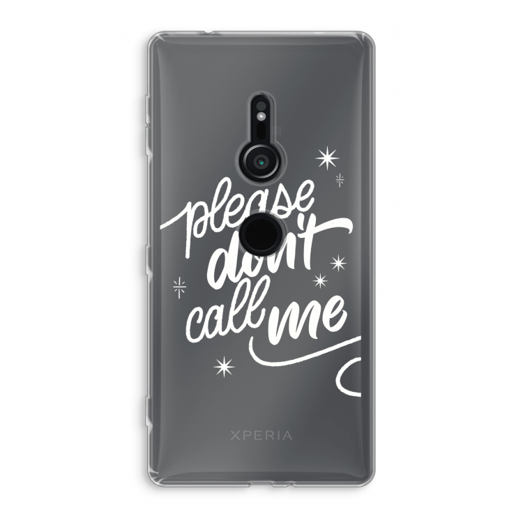 Don't call: Sony Xperia XZ2 Transparant Hoesje