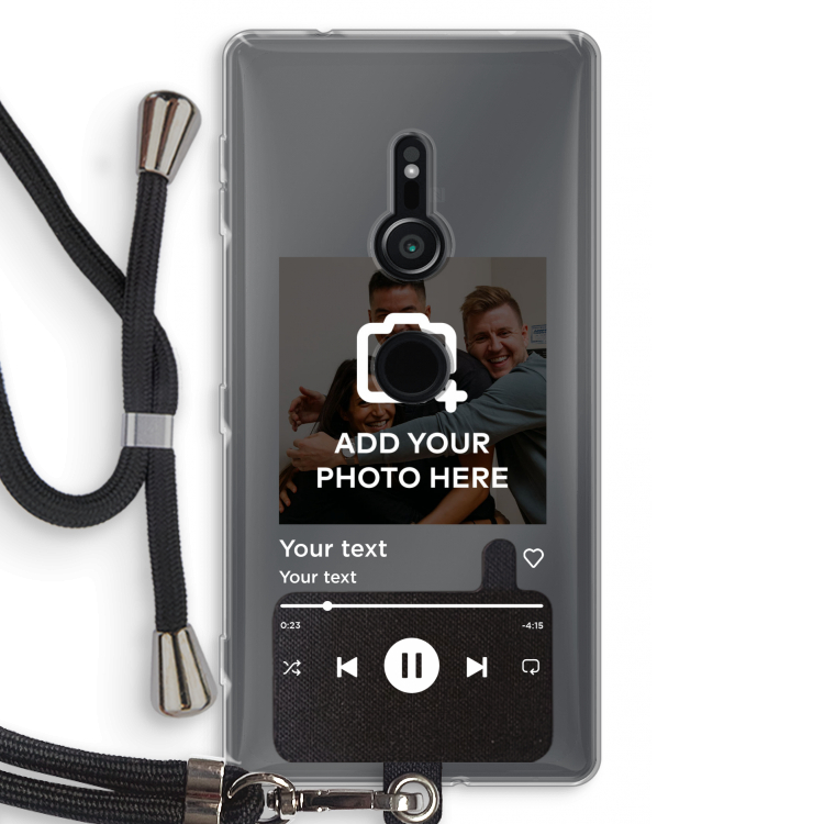 Music Player: Sony Xperia XZ2 Transparant Hoesje met koord