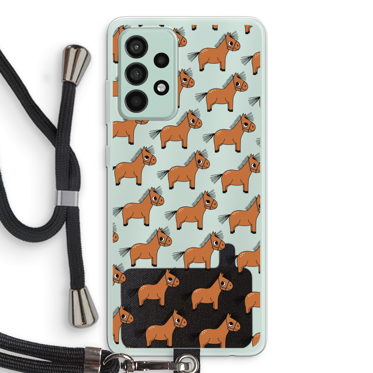 Pony: Samsung Galaxy A52s 5G Transparant Hoesje met koord