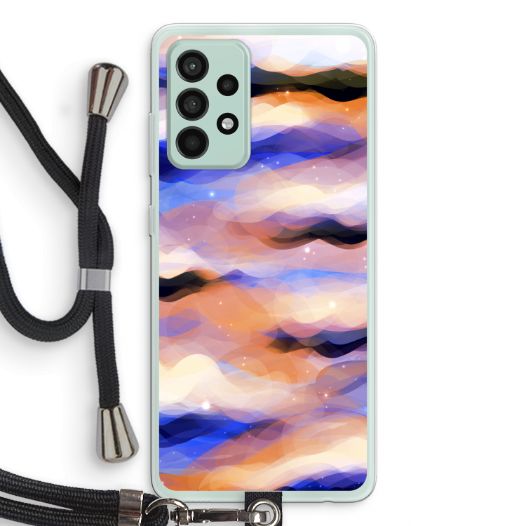 Donkere Wolken: Samsung Galaxy A52s 5G Transparant Hoesje met koord