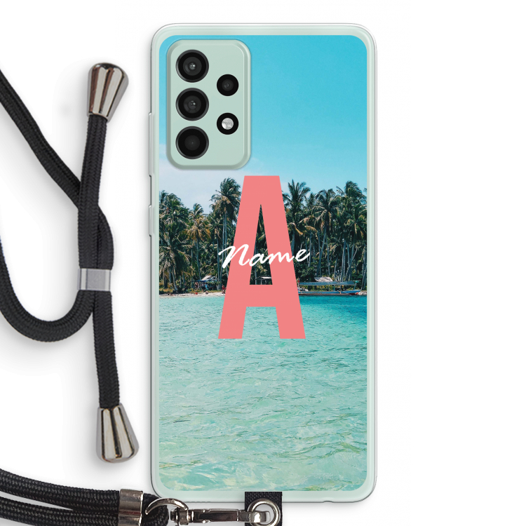 Pacific Dream: Samsung Galaxy A52s 5G Transparant Hoesje met koord