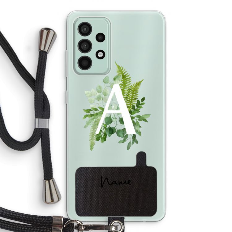Green Brush: Samsung Galaxy A52s 5G Transparant Hoesje met koord