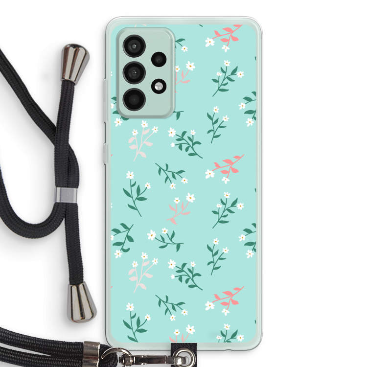 Small white flowers: Samsung Galaxy A52s 5G Transparant Hoesje met koord