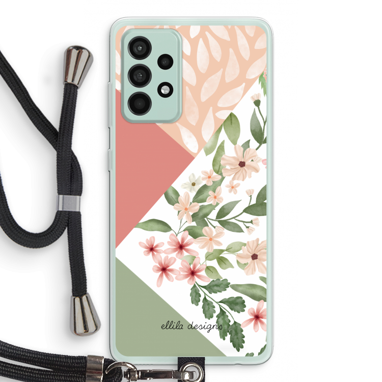 Sweet heaven geometrics: Samsung Galaxy A52s 5G Transparant Hoesje met koord