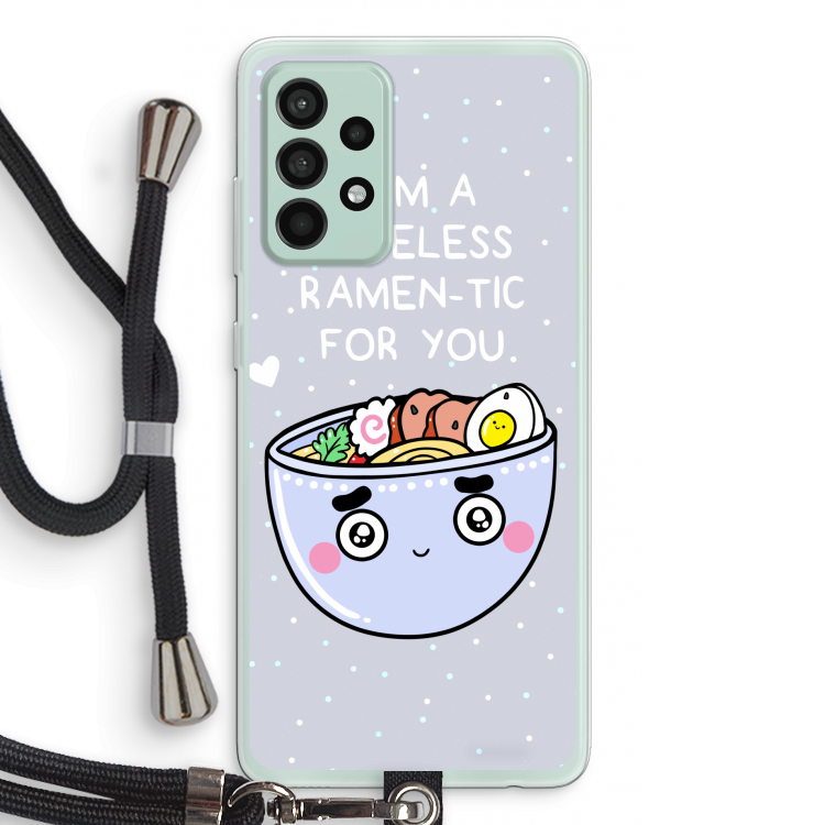 I'm A Hopeless Ramen-Tic For You: Samsung Galaxy A52s 5G Transparant Hoesje met koord