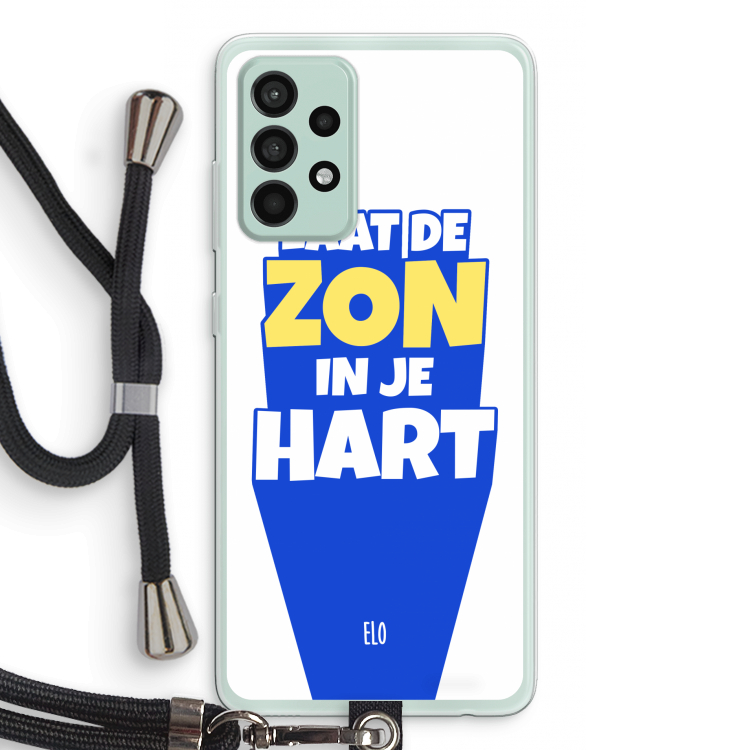 Laat de zon in je hart: Samsung Galaxy A52s 5G Transparant Hoesje met koord