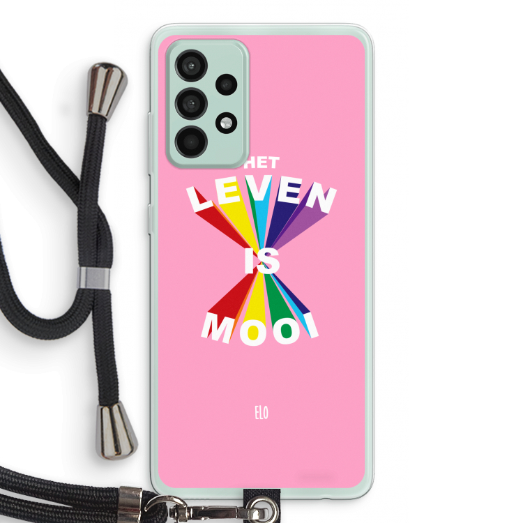 Het Leven Is Mooi: Samsung Galaxy A52s 5G Transparant Hoesje met koord
