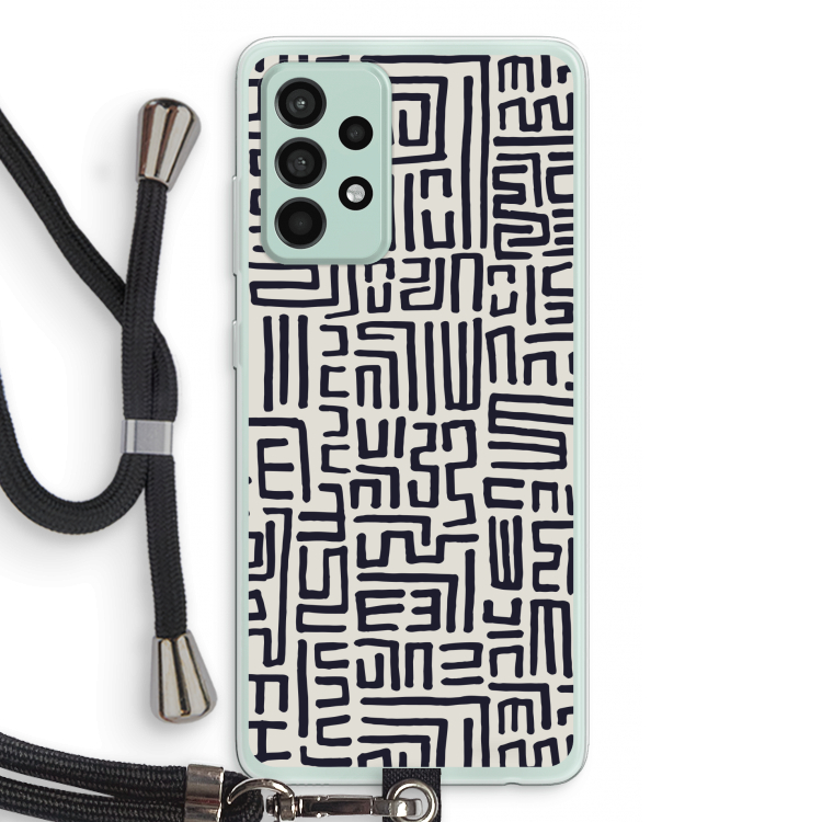 Moroccan Print: Samsung Galaxy A52s 5G Transparant Hoesje met koord