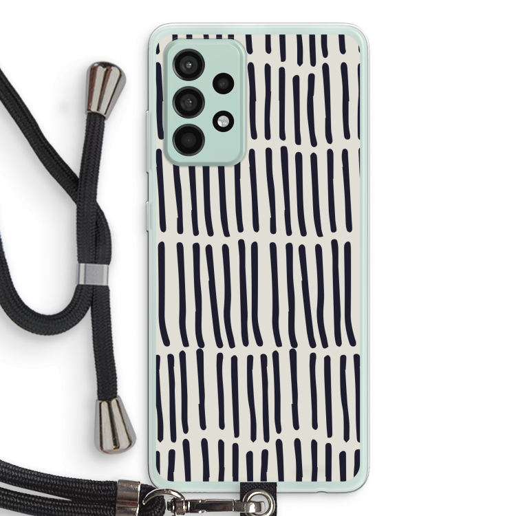 Moroccan stripes: Samsung Galaxy A52s 5G Transparant Hoesje met koord