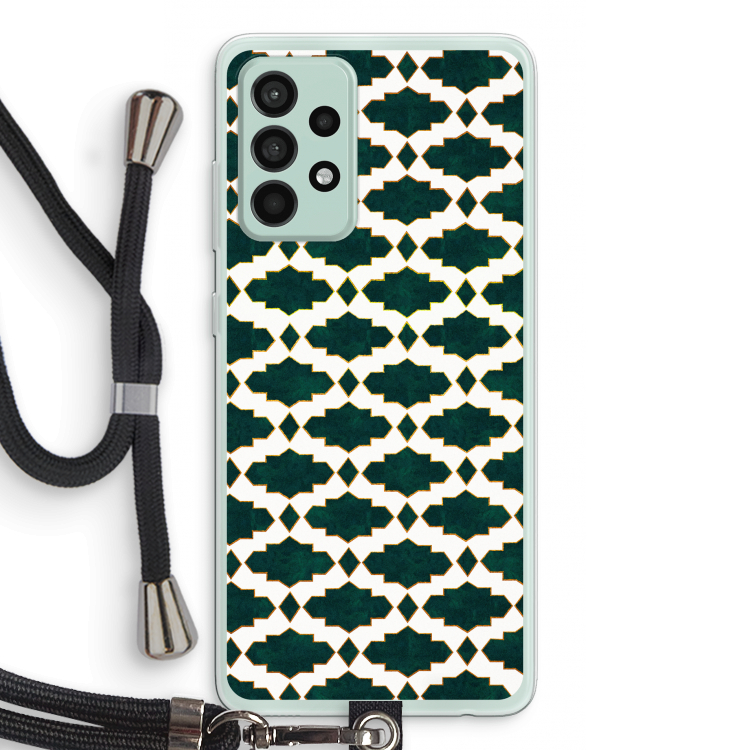 Moroccan tiles: Samsung Galaxy A52s 5G Transparant Hoesje met koord