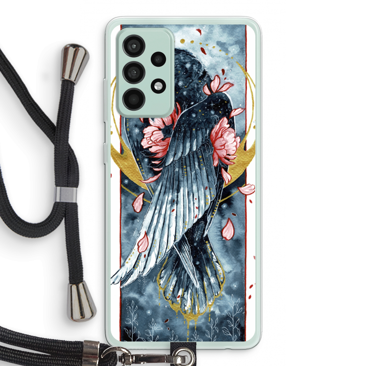 Golden Raven: Samsung Galaxy A52s 5G Transparant Hoesje met koord