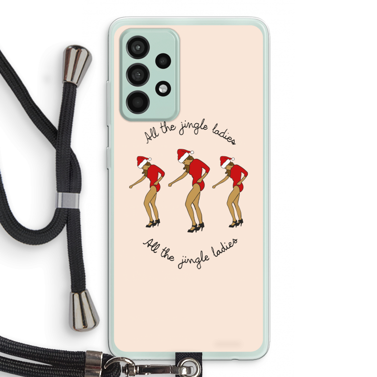 Jingle Ladies: Samsung Galaxy A52s 5G Transparant Hoesje met koord