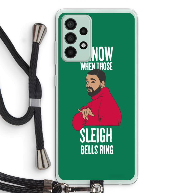 Sleigh Bells Ring: Samsung Galaxy A52s 5G Transparant Hoesje met koord