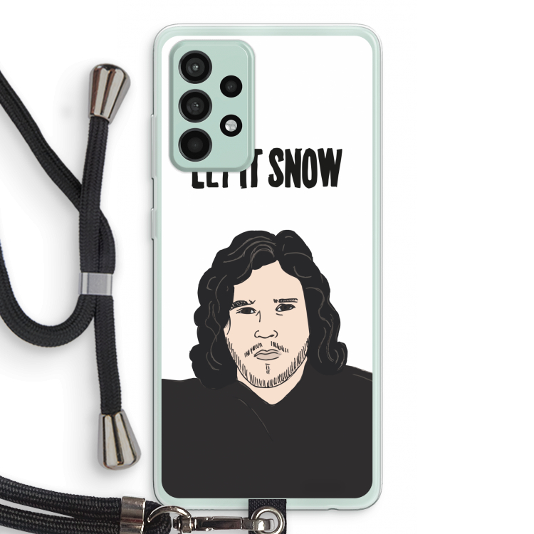 Let It Snow: Samsung Galaxy A52s 5G Transparant Hoesje met koord