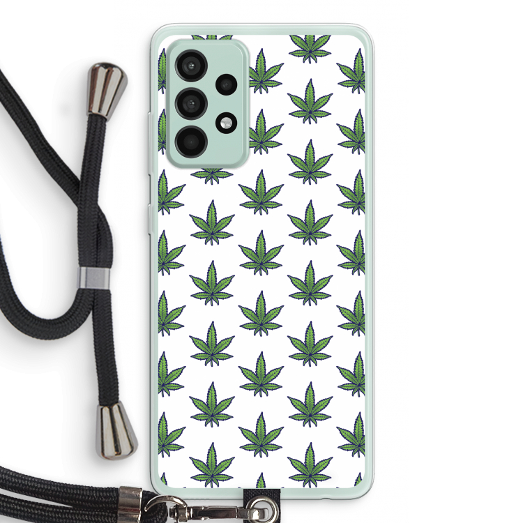 Weed: Samsung Galaxy A52s 5G Transparant Hoesje met koord
