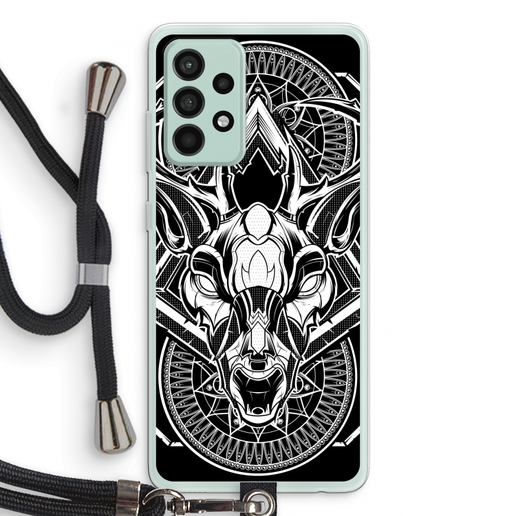Oh Deer: Samsung Galaxy A52s 5G Transparant Hoesje met koord