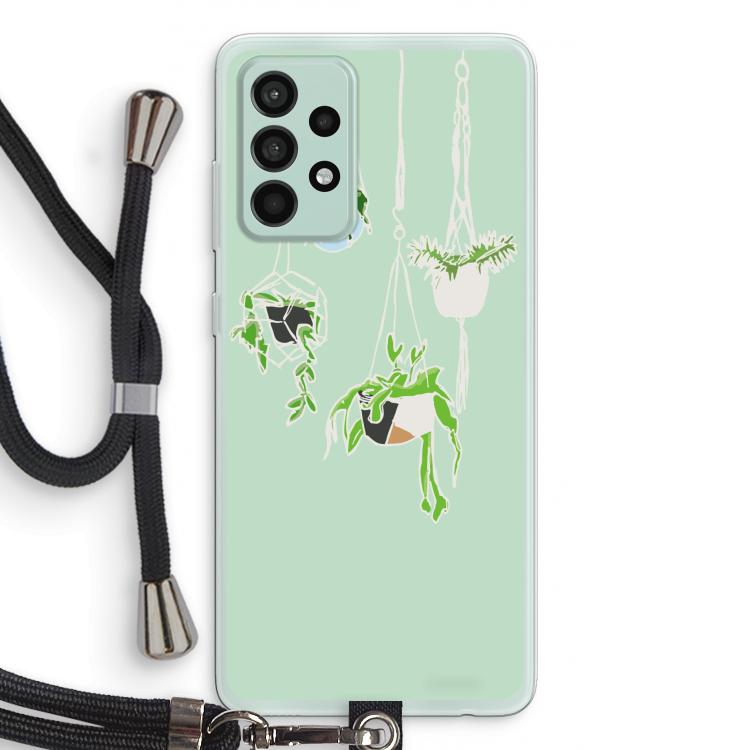 Hang In There: Samsung Galaxy A52s 5G Transparant Hoesje met koord