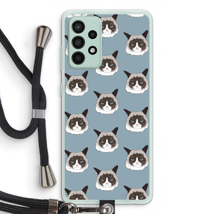 It's a Purrr Case: Samsung Galaxy A52s 5G Transparant Hoesje met koord