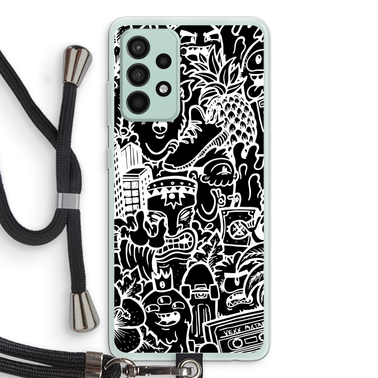 Vexx Black Mixtape: Samsung Galaxy A52s 5G Transparant Hoesje met koord