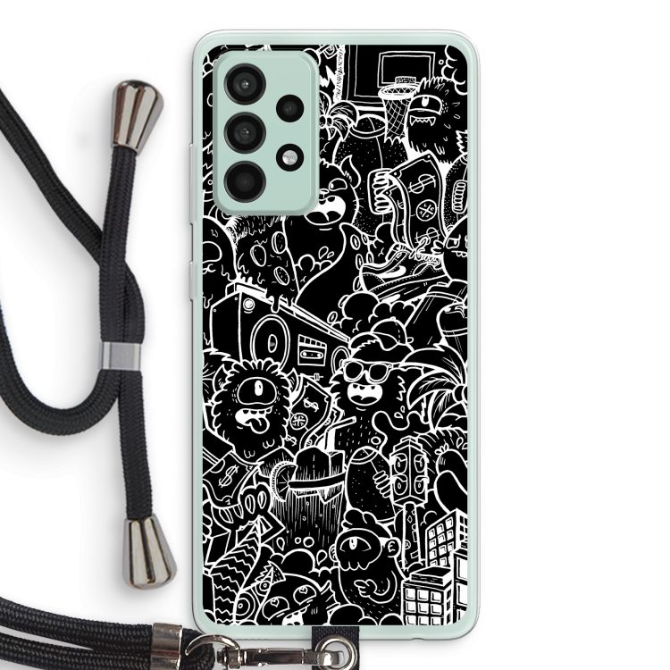 Vexx Black City : Samsung Galaxy A52s 5G Transparant Hoesje met koord