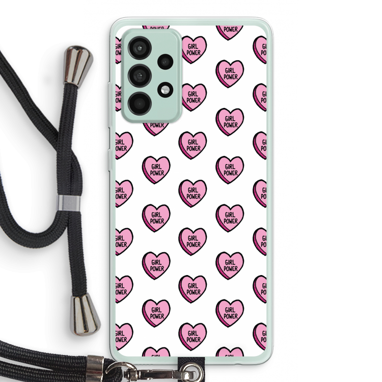 GIRL POWER: Samsung Galaxy A52s 5G Transparant Hoesje met koord