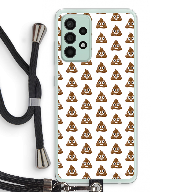Poop emoji: Samsung Galaxy A52s 5G Transparant Hoesje met koord